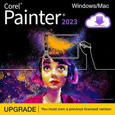 Corel Painter 2023 Upgrade| Software de pintura digital| Ilustración, Concepto, Fotografía y Bellas Artes| Licencia perpetua| 1 Dispositivo| 1 Usuario| PC/Mac| Código de activación enviado por email