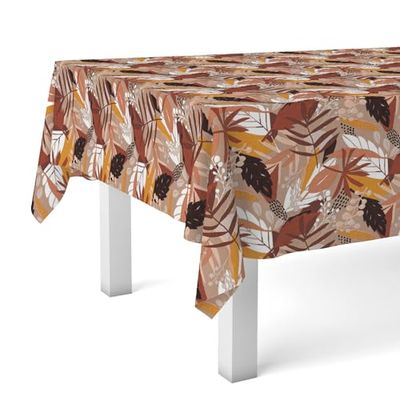 Martina Home Navia Nappe en Toile Cirée Marron 200 x 140 cm