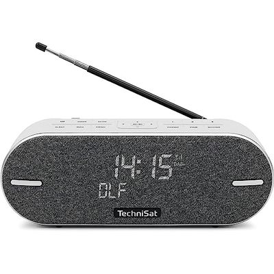 TechniSat DIGITRADIO BT 2 - Enceinte Bluetooth Portable de qualité supérieure avec Radio numérique Dab+ (FM, Horloge, minuterie de réveil, boîtier imperméable, mémoire des favoris, AUX-in, Batterie,
