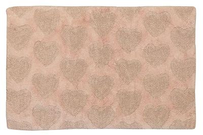 Jute & Co. Alfombra de baño Roma, Color, 100% algodón, Rosa Claro, Talla única