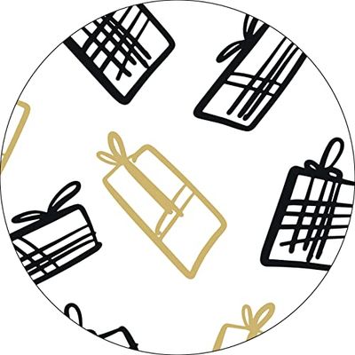 Bonateks, Ronde digitaal bedrukte muismat, antislip onderkant, voor kantoor en thuis, diameter: 22 cm