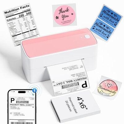 Phomemo Bluetooth thermische labelprinter voor verzendlabel, draadloze verzendlabelprinter, compatibel met iOS, Android, PAD en pc, veel gebruikt voor Amazon, Ebay, Shopify, TikTok, Etsy, USPS, FedEx,