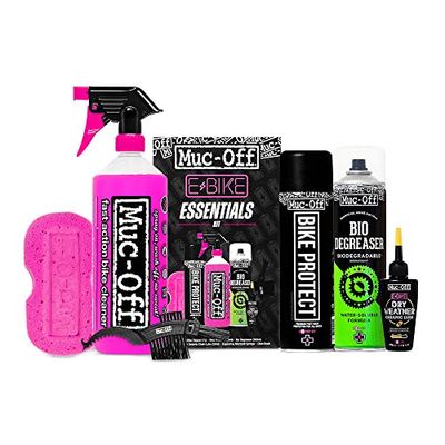 Muc-Off eBike Kit di Pulizia Essenziale - Prodotti Indispensabili per Pulire e Proteggere la Tua e-Bike - Include Detergente per Bici , Bike Protect e Altro