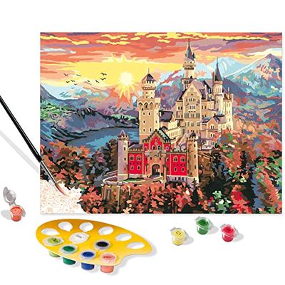 Ravensburger- Paint by Numbers-Fairytale Castle Pittura Kit per dipingere con i Numeri, Multicolore, Medio, 20278