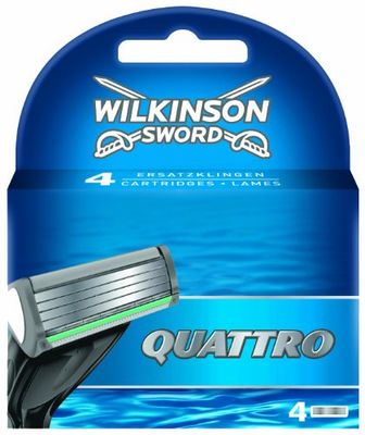 Wilkinson Sword - Quattro - Lames de rasoir pour Homme - Pack de 4