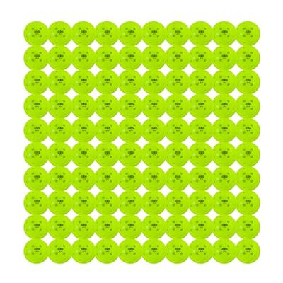 OZO Pickleball - Lot de 100 Balles d'Extérieur, 40 Trous, Moulage par Rotation