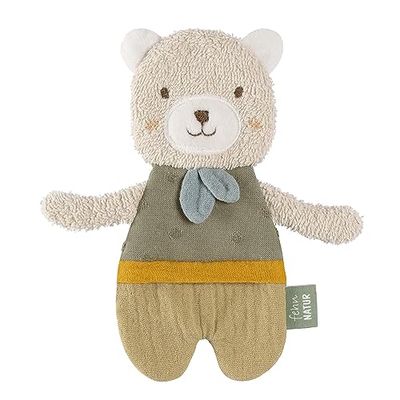 Fehn Oso crepitante fehnNATUR – Activity Baby Raschel juguete para agarrar y jugar – Juguete de actividad para bebés y niños pequeños