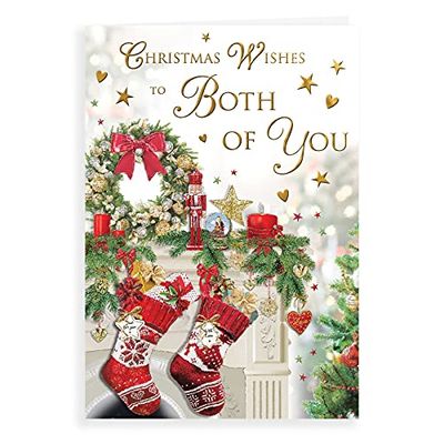 Piccadilly Greetings Regal Publishing C85468 Traditionele kerstkaart groen|beige|rood|geel - 9 x 6 inch,