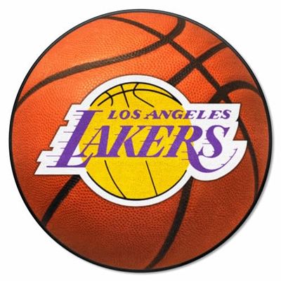 FANMATS 10209 - Tappeto a forma di pallacanestro dei Los Angeles Lakers, diametro 68,6 cm, motivo: basket