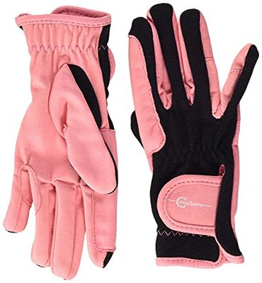 Covalliero Barn ridhandske Lilli black/rosa, storlek S ridhandskar, S