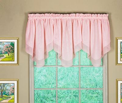 Today's Curtain Emelia Original Voile Ascot 63,5 cm, Rosa, 101,6 cm de Ancho x 63,5 cm de Largo