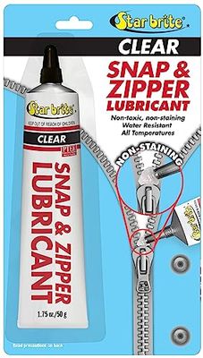 STAR BRITE Lubrificante per Cerniere Lampo e Bottoni Automatici - Trasparente, Non Macchia per Vestiti, Top Jeep, Mute da Immersione, Borse porta Attrezzi, Borse Termiche, Tendalini, Fodere Cuscini