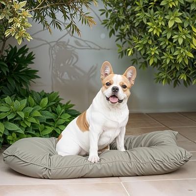 Italian Bed Linen Maxy Coussin matelassé Elegant pour Chien et Chat Gris Clair 60 x 100 cm