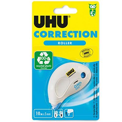 UHU Correction Tape Compact for Fast, Clean and Line Accurate Correction, 10 m x 5 mm