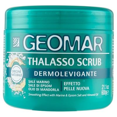 GEOMAR | Thalasso Gommage Dermopurifiant, Effet Peau Neuve, Avec Sel Marin, Sel d’Epsom et Huile d’Amande, Made in Italy, 600gr