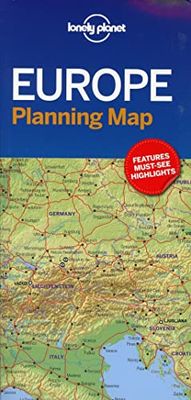 Lonely Planet Europe Planning Map: Easy-Fold, Full Colour Travel Map with Top Attractions, Itineraries & Themed Lists | Handy Slipcase for European Adventures