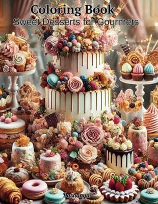 Coloring Book Sweet Dessert for Gourmets
