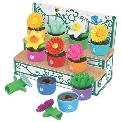 Learning Resources Jardín de Formas y Colores, Juguete de Jardinería, 10 Plantas, Reconocimiento de Formas y Colores, Desarrollo de Habilidades Motoras Finas, Autismo, Niños Bebés de 1 2 3 Años