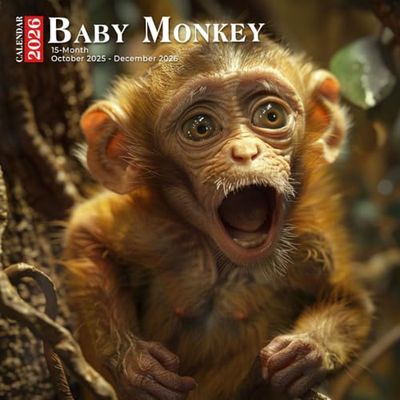 Baby Monkey Calendar 2026: Tiny Tree-Dwellers Swinging Through the Canopy