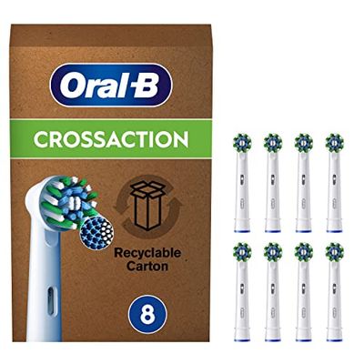 Oral-B Pro Cross Action Brossettes pour Brosse à dents électriques, Pack De 8 Unités, Convient À Une Boîte Aux Lettres