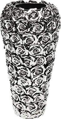 Kare Design vaso rosa prata, grés, vaso grande, vintage, vaso decorativo, vaso de mesa, vaso de flores para sala de estar, acessório, 45 x 22 cm