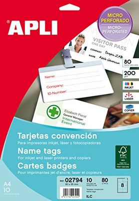 APLI 002794 Convention, 80 Business Cards 90 x 55 mm