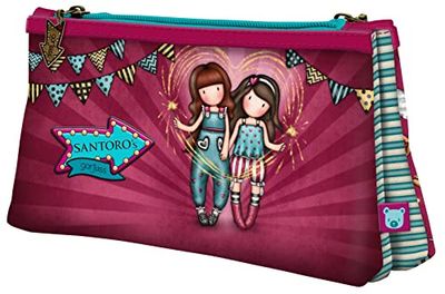 Safta, Gorjuss Fireworks Pennenetui, dubbel, 115 x 215 x 50 cm, uniseks, kinderen, meerkleurig, normaal