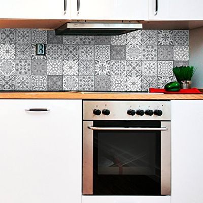 12 tegelstickers 20 x 20 cm Nuances de Gris Torino