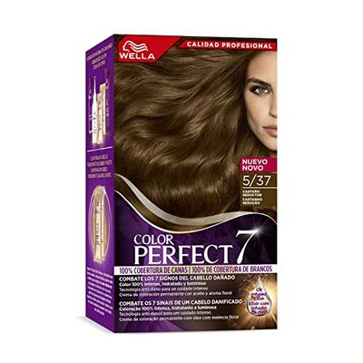 Wella Color Perfect - Colore permanente per capelli idratati e luminosi, castano seducente