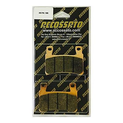 accossato agpa105st-p1340 Pastillas freno, Color Negro, Talla única