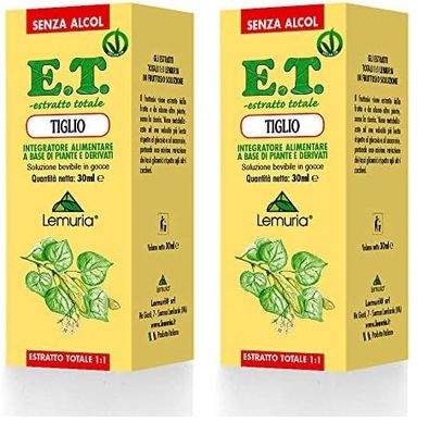 Lemuria - ET Tiglio, Integratore Alimentare a Base Di Piante e Derivati, Utile per Favorire il Rilassamento in Caso di Stress - 30 ml (Confezione da 2)