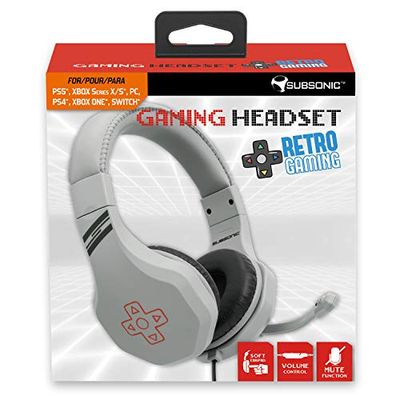 Subsonic - Casque Gamer avec micro pour Playstation 4, PS4 Slim/ Pro, Xbox One, PC, Nintendo Switch - Accessoire retro gaming
