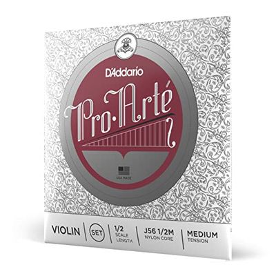 D'Addario J56-1/2M Pro Arte viool snarenset parelon/aluminium 1/2 medium