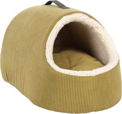 Flamingo Mila Dierenbed, groen, zacht, comfortabel, 50 x 37 x 18 cm, wasbaar, antislip