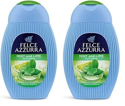 Mint and Lime Felce Azzurra for Unisex 8.4 oz Shower Gel (Paquete de 2)