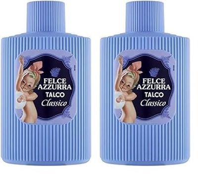 Felce Azzurra - Talc, Poudre délicée complète, Parfum Classique - Pot 200 g (Lot de 2)