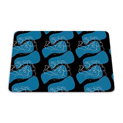Bonamaison, Tapis de Souris Rectangle Imprimé Numériquement, Fond Antidérapant, pour Bureau et Maison, Taille: 22x18cm