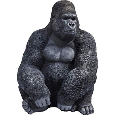 Kare Design figura decorativa macacão gorila, preto, XL, objeto decorativo, motivo gorila, motivo animal, 76 x 60 x 55 cm (h/w/d)