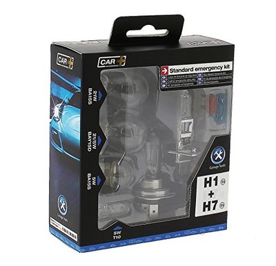 S SUMEX 2404028 Estojo Kombi lâmpada H1 H7 12V kit de emergência kit completo de iluminação inclui 8 lâmpadas