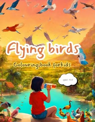 Flying Birds Coloring Book for Kids: Fun and Educational Bird Designs for Creative Young Minds