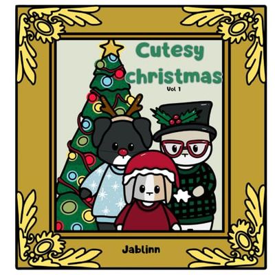 Cutesy Christmas: Cute and Cozy coloring book