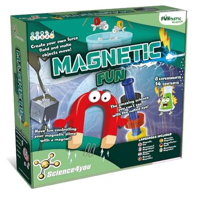 Science4you Invenzioni Magnetiche - Kit Scientifico con Magneti, Giocattoli Magnetici, Cubi e Mastice, 6 Esperimenti e 14 Contenuti, Giochi di Melma per Bambini, Regali per Bambini 8 9 10 11+
