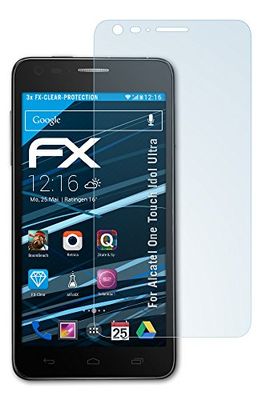 atFoliX Alcatel One Touch Idol Ultra displaybeschermfolie (3 stuks) - FX-Clear, kristalheldere premium beschermfolie