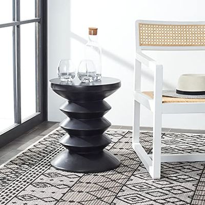 Safavieh Table d'Appoint Extérieure Moderne Céramique, Noir