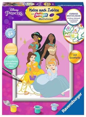 Ravensburger Peinture par numéros 23766-Princesses Disney-Enfants à partir de 9 Ans, 23766