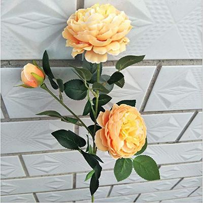 LLJJK Simulation of Peony Flower Pot Cultivation Plant Wedding Office Decor
