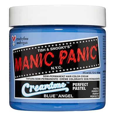 Manic Panic Blue Angel Pastel Classic Creme, Vegan, Cruelty Free, Semi Permanent Hair Dye 118 ml