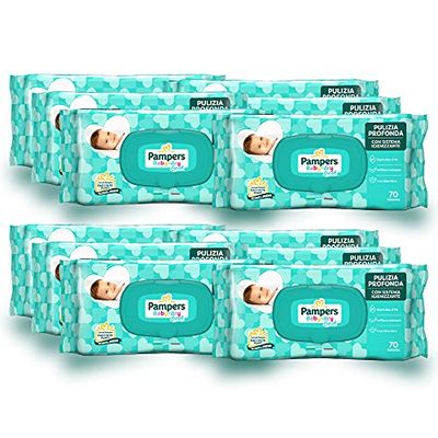 Pampers Baby Fresh Lingettes – 12 boîtes de 70 pièces [840 lingettes]