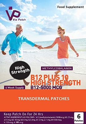 Vie Healthcare Vitamin B12 Plus 10 High Strength Transdermal Patches, 6 Transdermal Patches