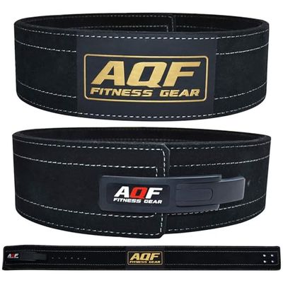 AQF Lederen Gewichtheffende Riem Hendel Buckle, 4" Breed 10mm Dik Lifting Belt, Gewichten Riemen, Powerlifting Belt, Gewichthefriem Voor Fitness, Gym, Sport, Squat & Deadlift